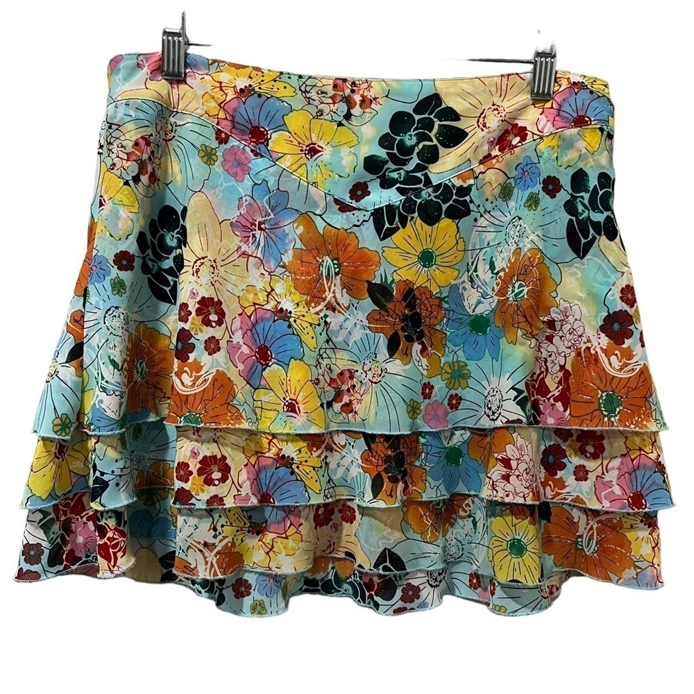 Thalia Sodi 5/6 Juniors Floral Tiered 90’s Retro Mini Skirt O